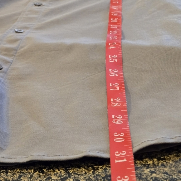 Beotyshow Men's Stretch Grey Button-Up Shirt Long Sleeves Men XX-Large Boxy Chef - Picture 11 of 14